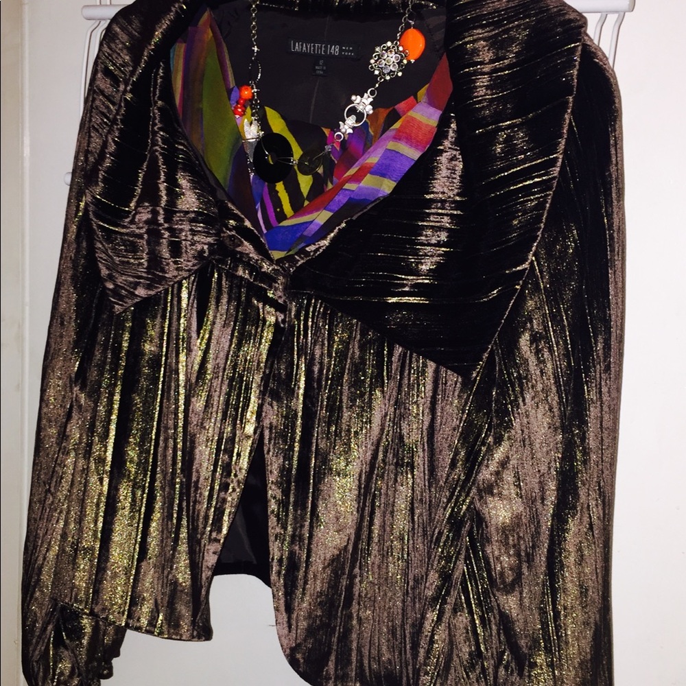 Lafayette 148 New York lush brown and gold jacket